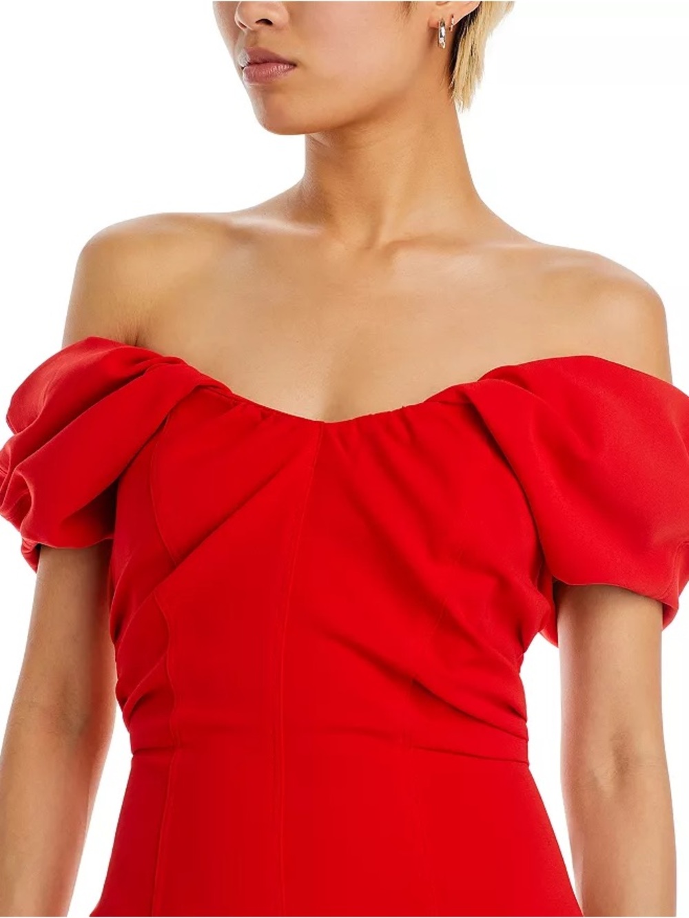 NWT A.L.C. Strapless Red Midi Dress with Sweetheart Detail Sz 4